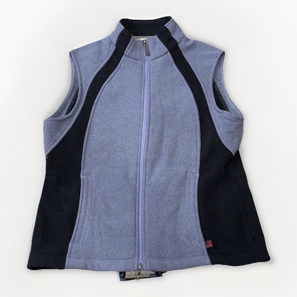 Woolrich‎ Vest Womens L Purple Fleece Slimming Full Zip Outdoors Hiking Gorpcore